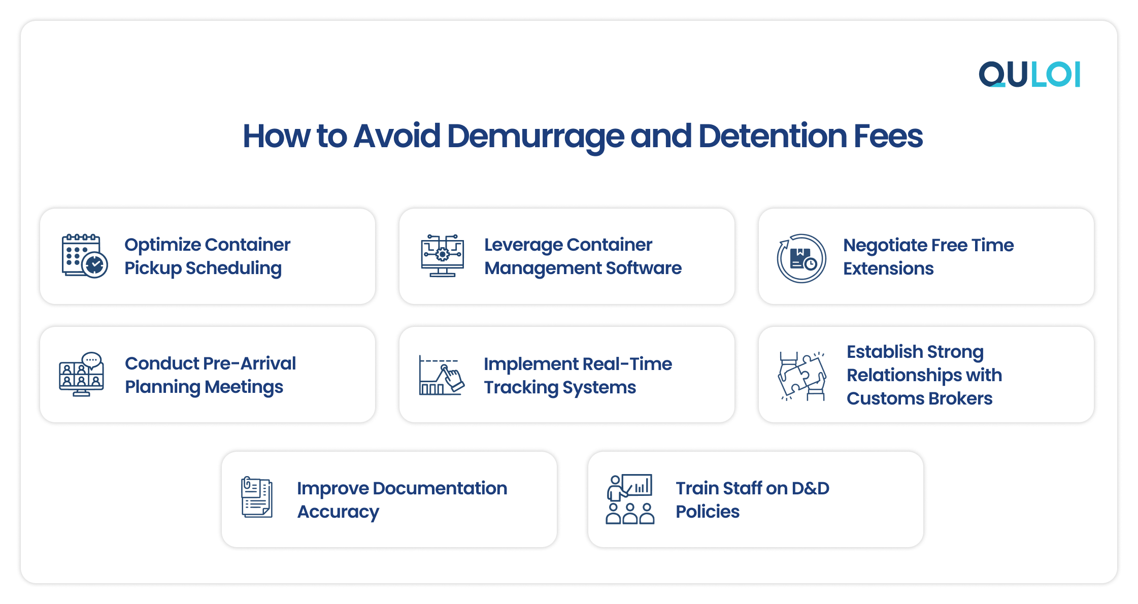 Best Practices to Prevent Demurrage and Detention Charges